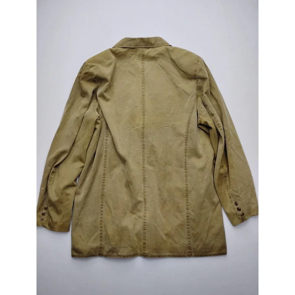 The Territory Ahead Jacket Men XLL Tall Tan Silk Cotton‎ Sport Jacket Blazer Vtg